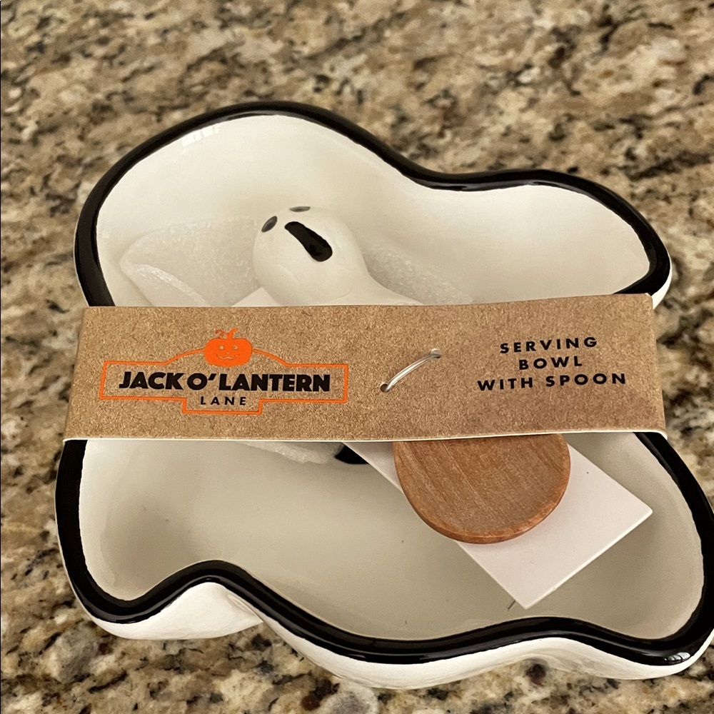 Ghost Dish with Wood Spoon